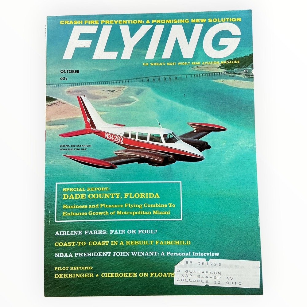 Flying Magazine October 1963 Cessna 320 Skyknight Richard Bach Bulova Accutron
